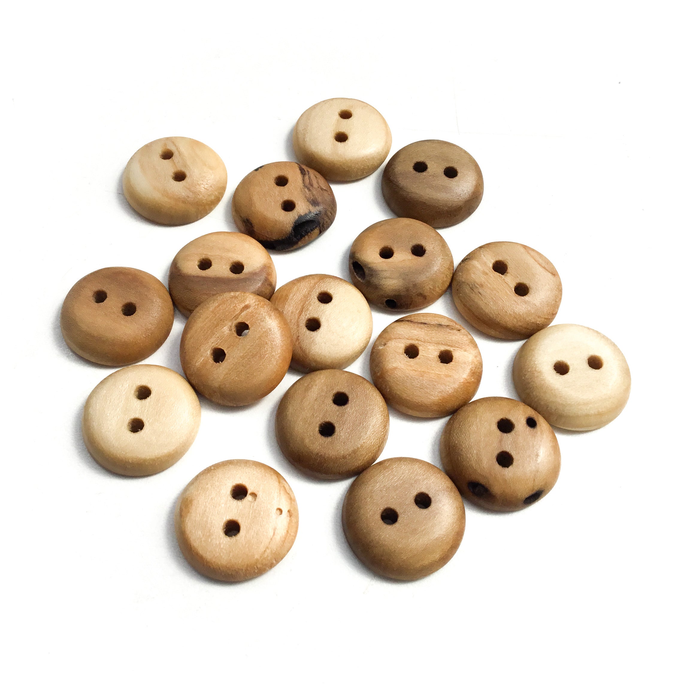 Le Bouton Tan 7/8 4-Hole Wood Buttons, 2 Pieces 