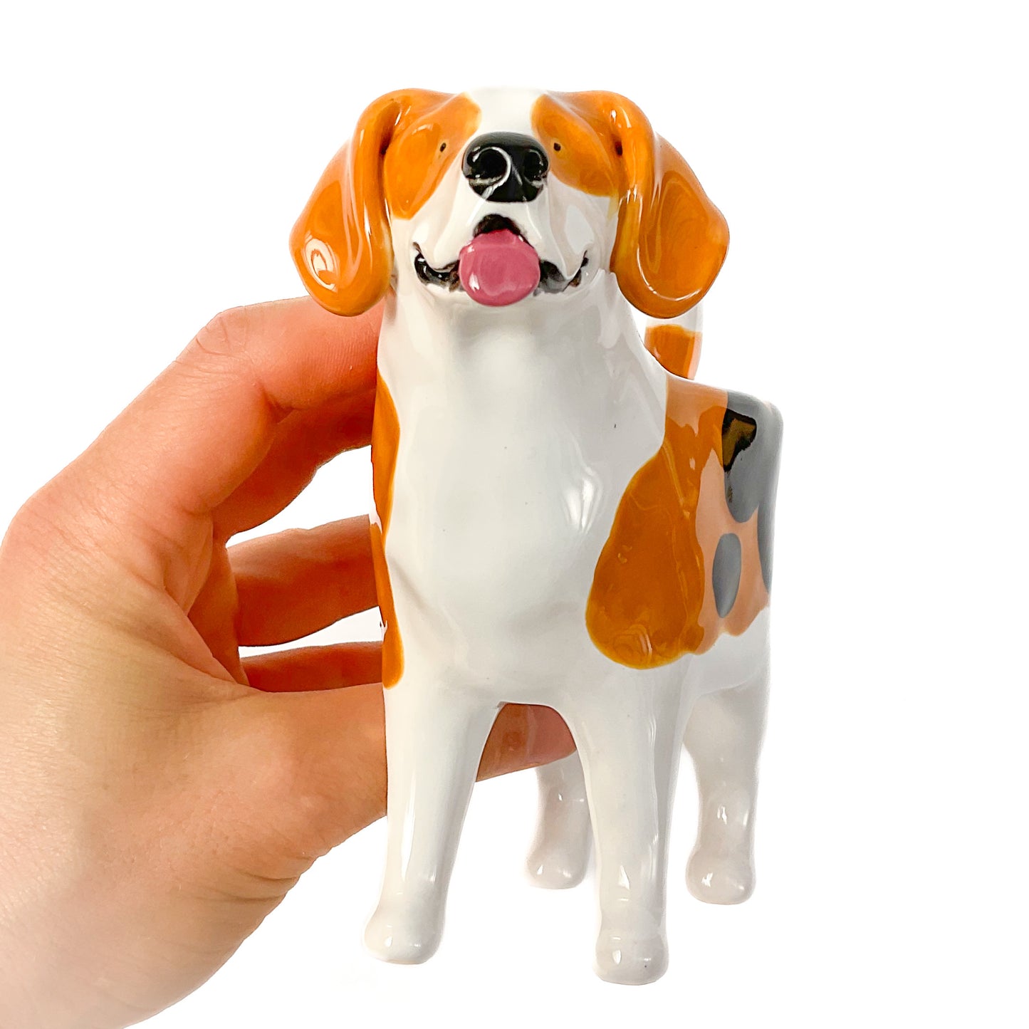 Beagle Dog Planter - Ceramic Dog Plant Pot