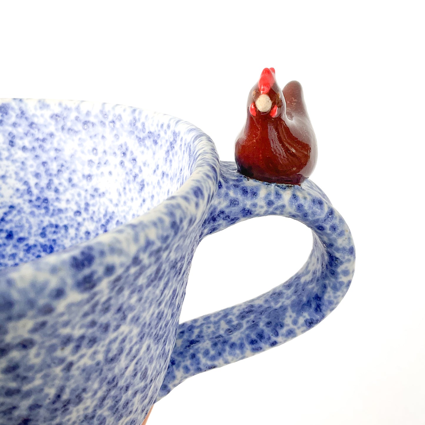 Hen Hand Sculpted Stoneware Bowl