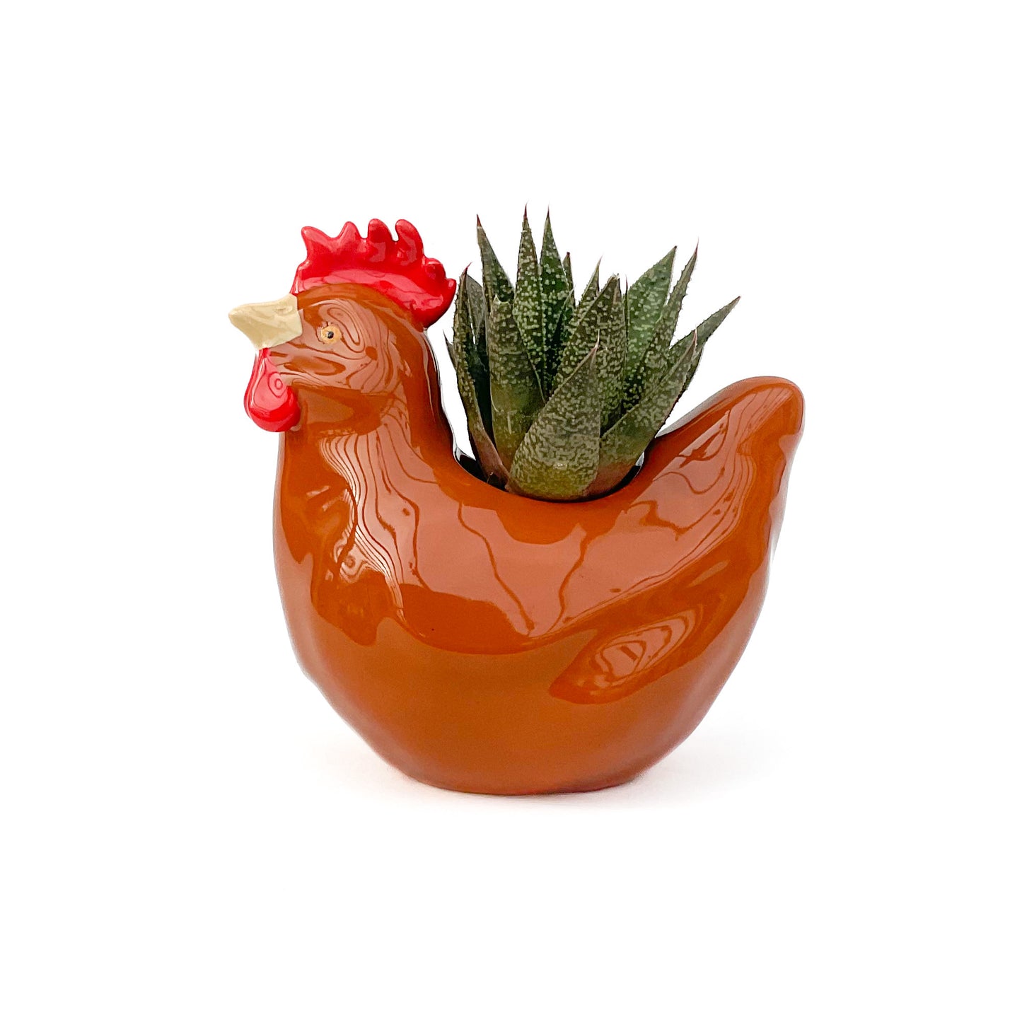 Hen Pot - Ceramic Hen Planter