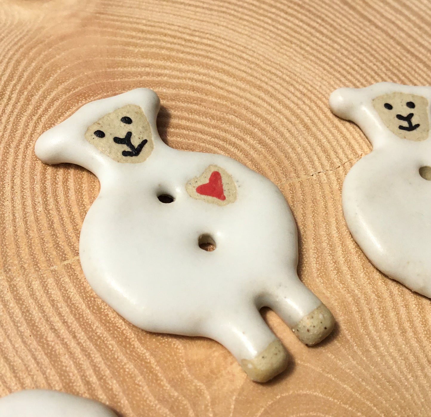 Sheep Love Stoneware Buttons