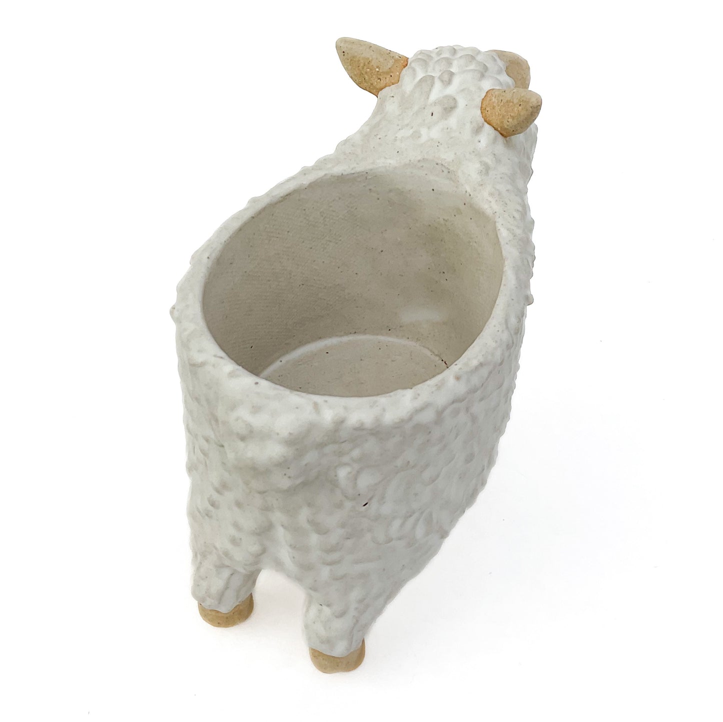 Stoneware Sheep Pot - Ceramic Sheep Planter