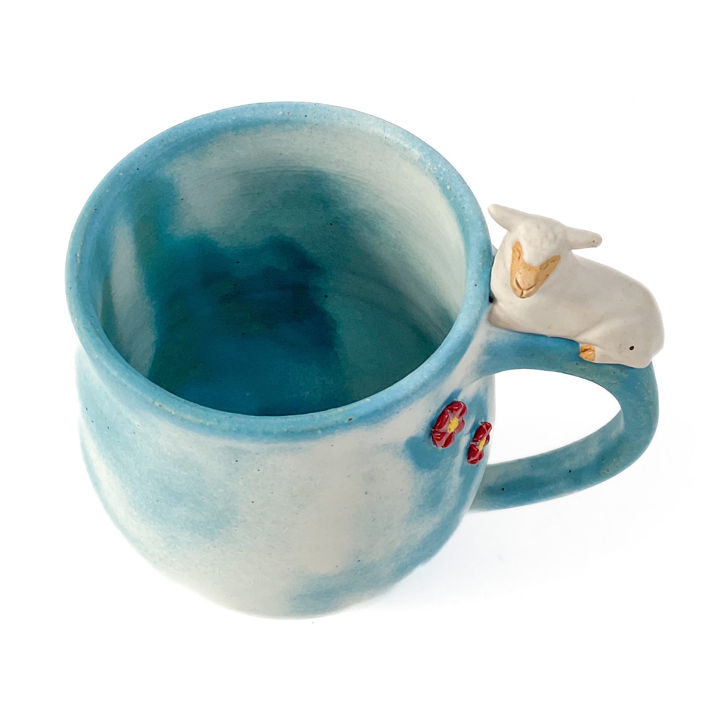 Stoneware Lamb Mug - 24 ounce Ceramic Mug