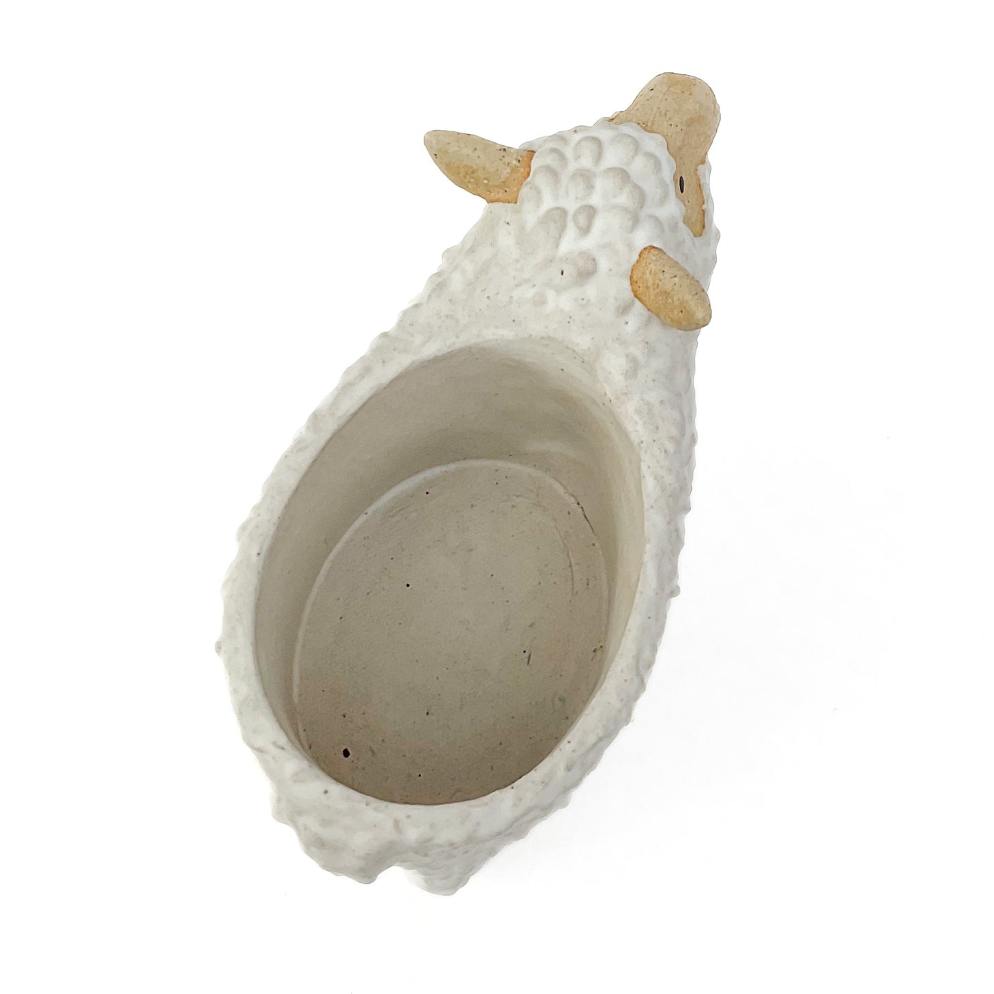 Stoneware Sheep Pot - Ceramic Sheep Planter