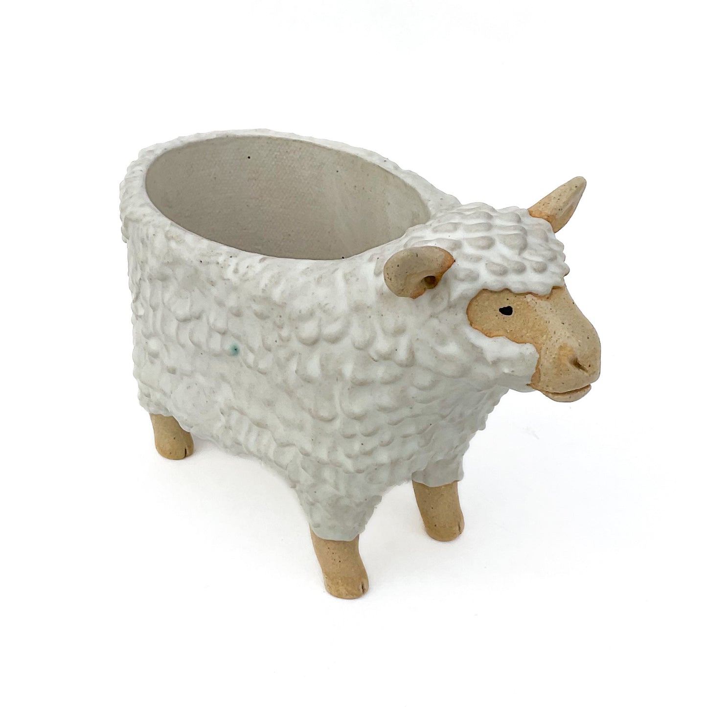 Stoneware Sheep Pot - Ceramic Sheep Planter