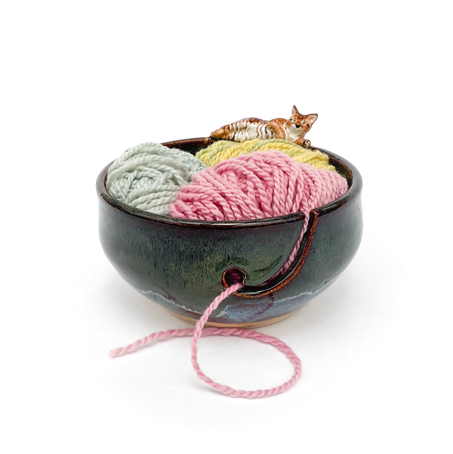 Lounging Cat Yarn Bowl