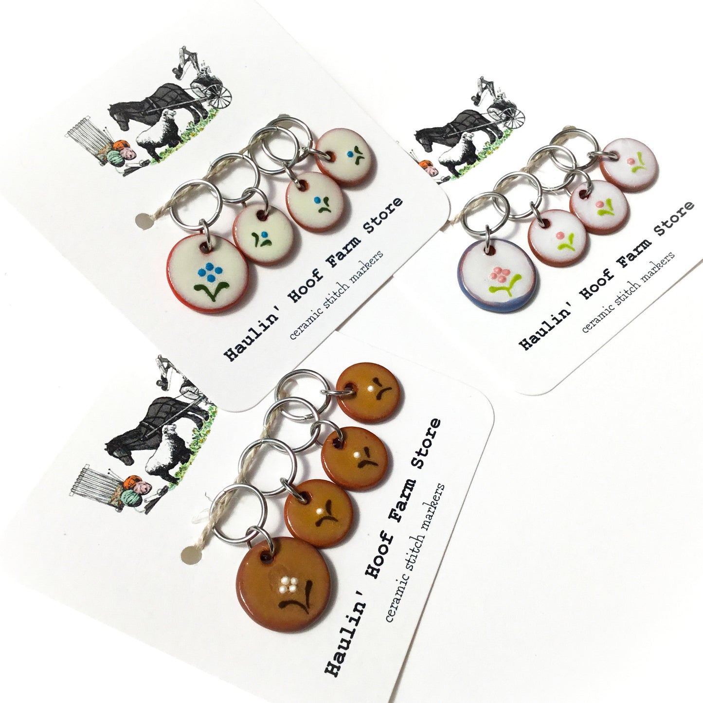 Simple Vintage Flowers Stitch Marker Sets