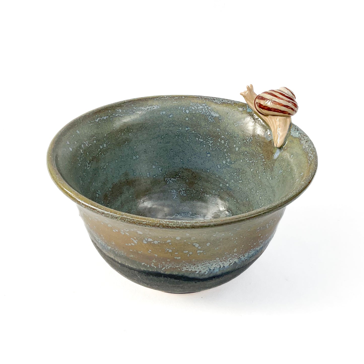 Snail Hand Sculpted Stoneware Bowl