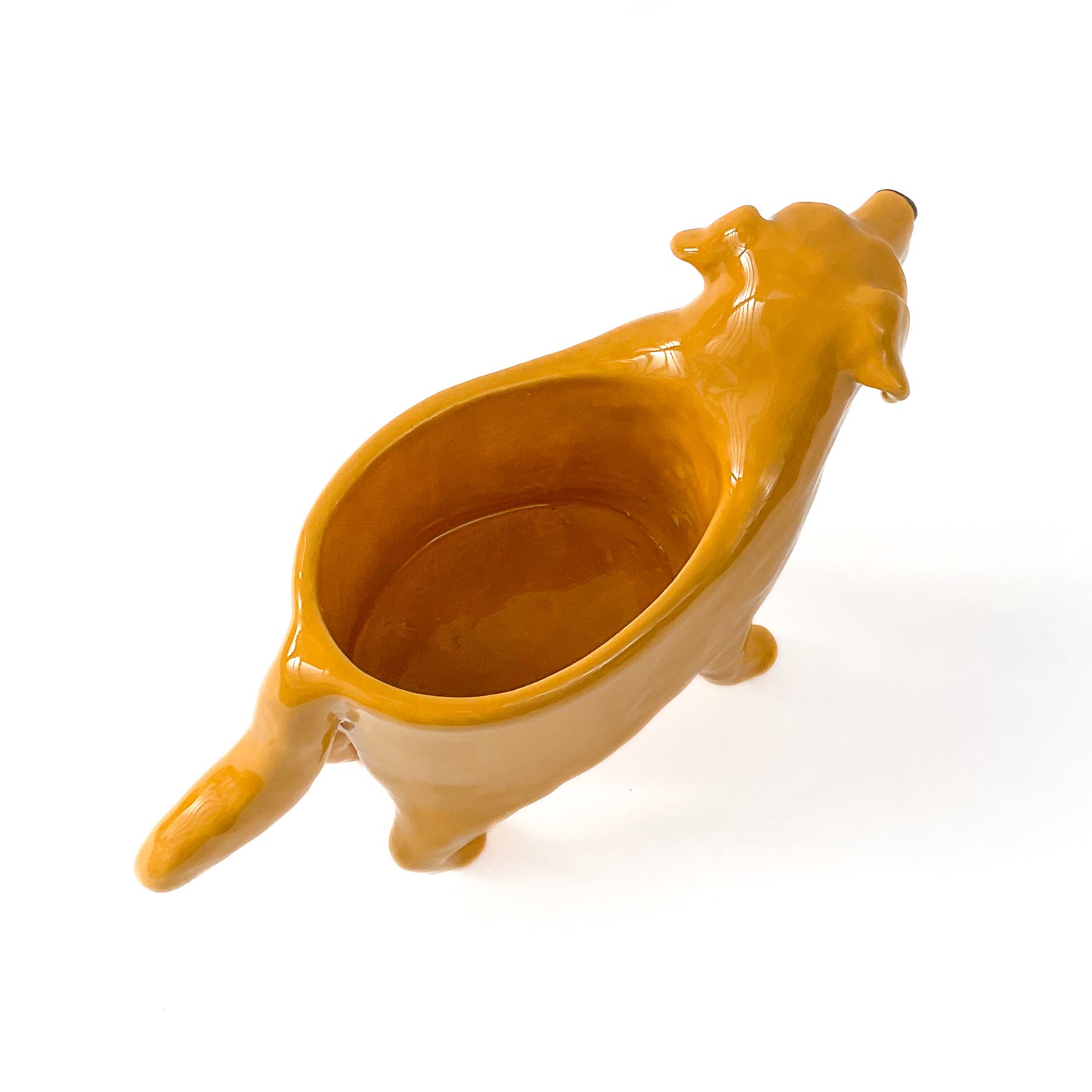 Golden Lab Dog Planter - Ceramic Dog Plant Pot