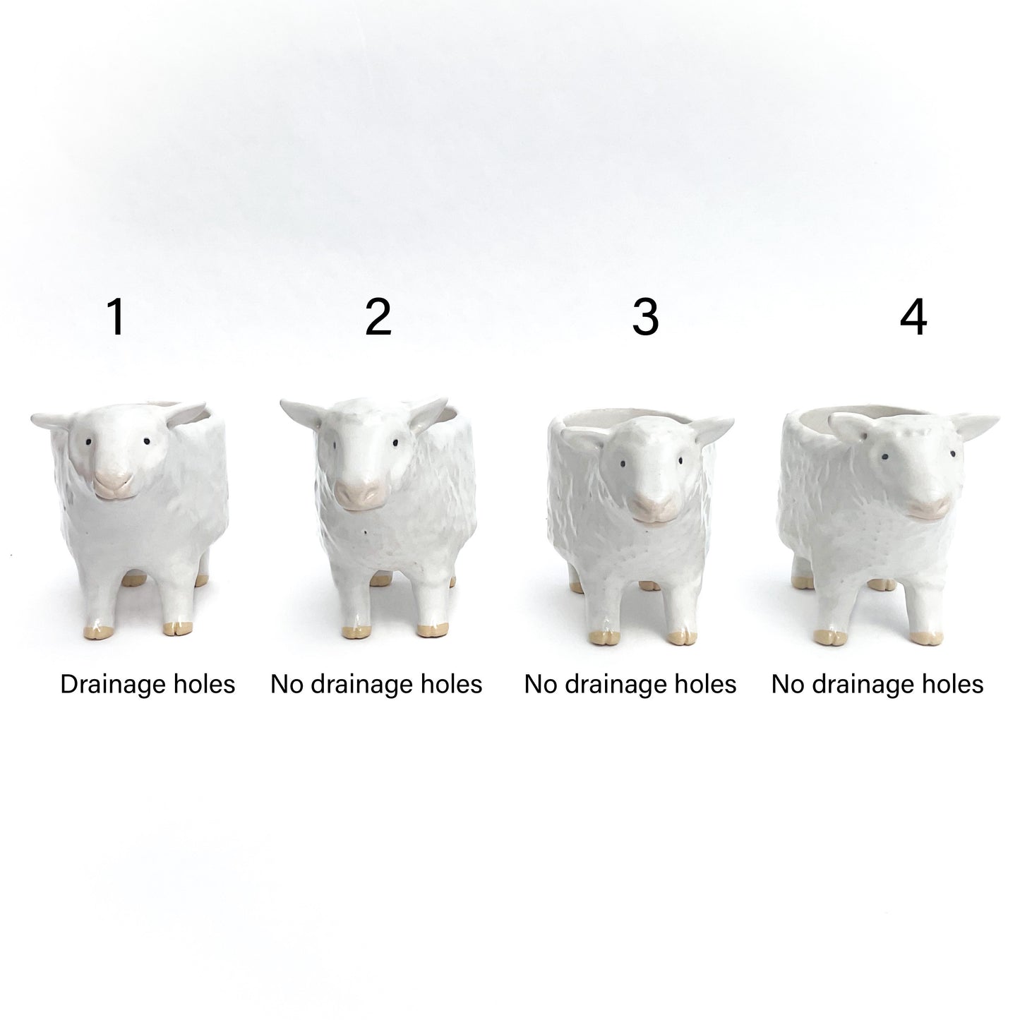 Romney Sheep Pot - Ceramic Sheep Planter