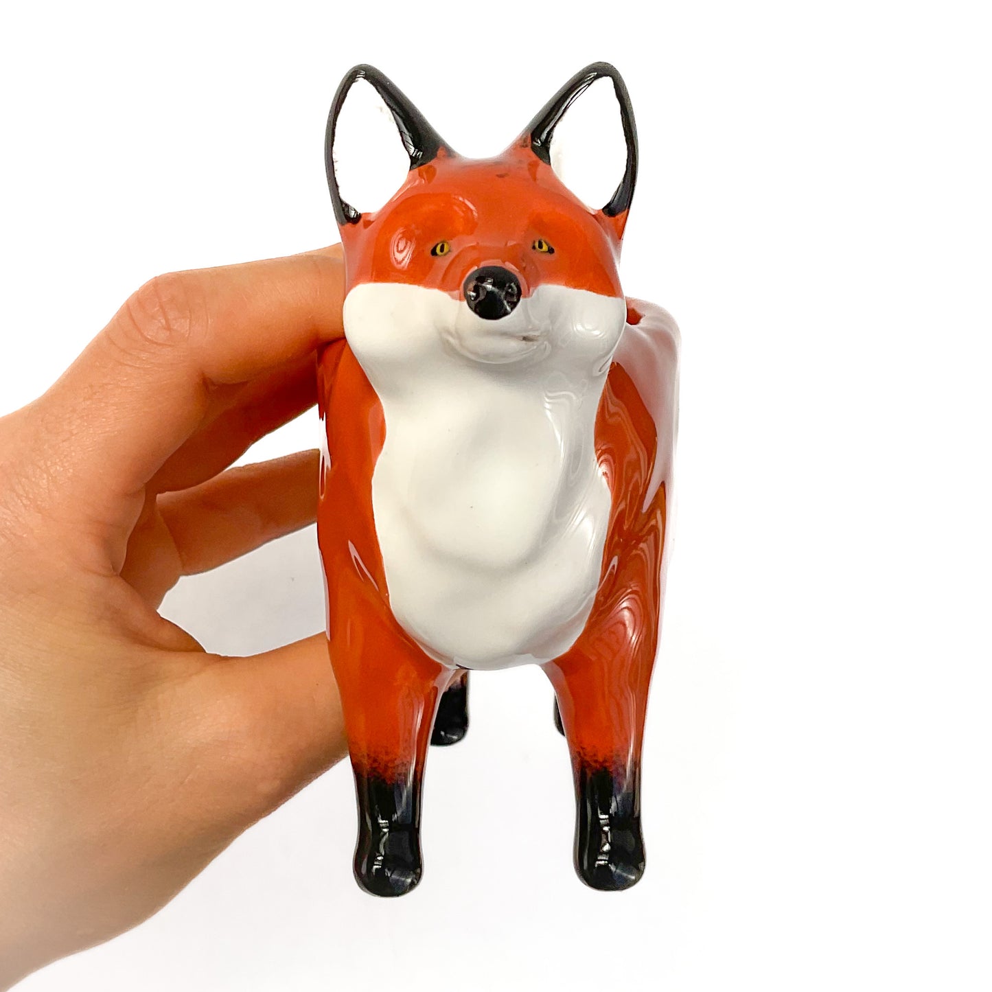 Red Fox Ceramic Planter