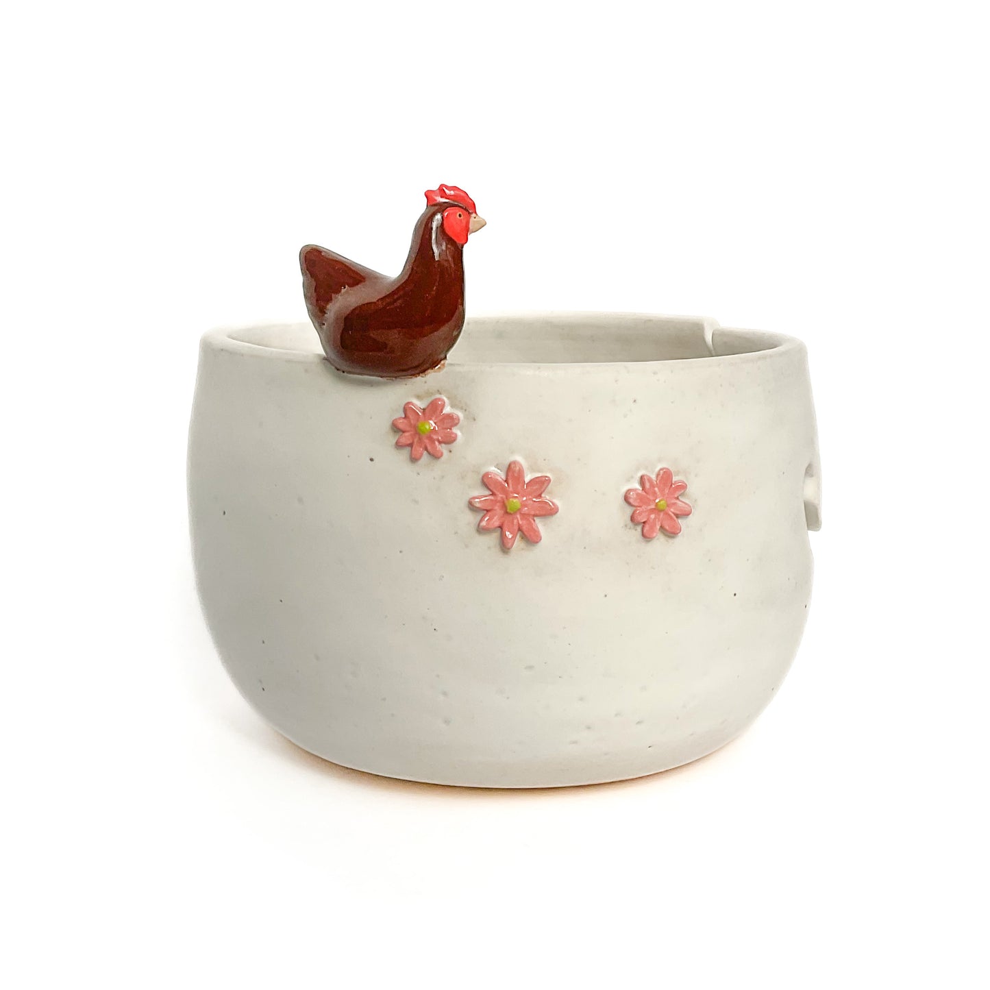 Hen and Spring Beauties Yarn Bowl