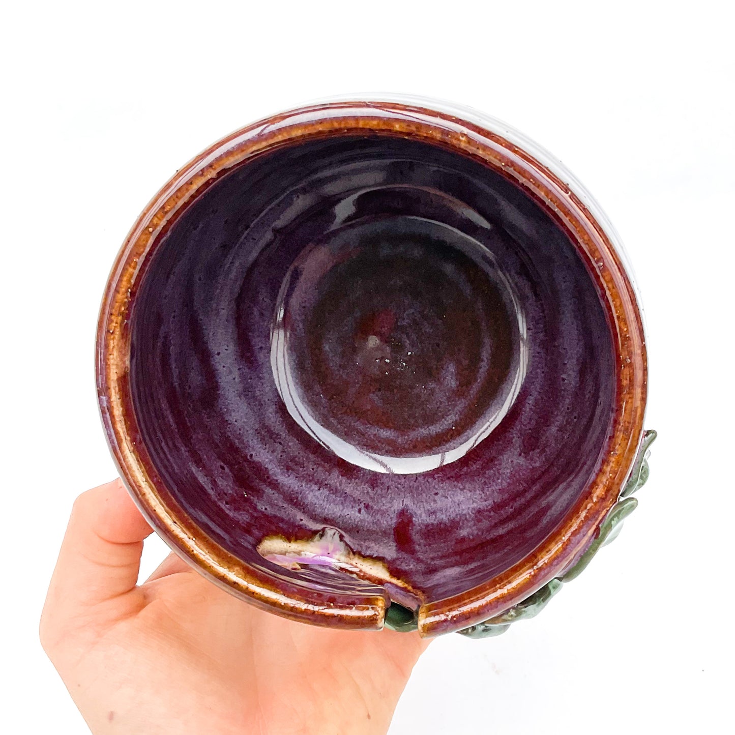 Purple Pothos Yarn Bowl