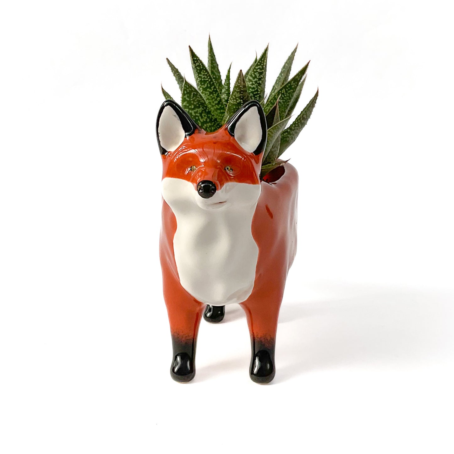 Red Fox Ceramic Planter