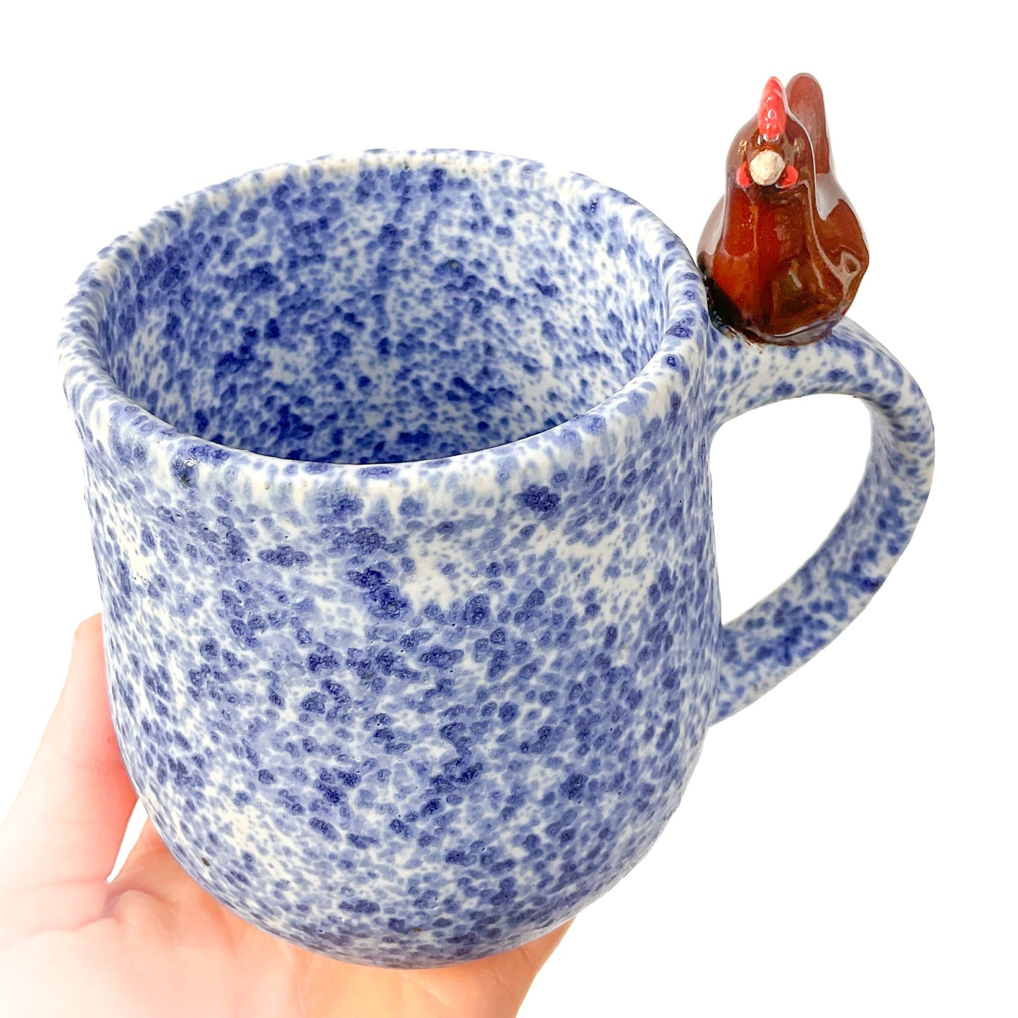 Stoneware Hen Mug - 14 ounce Ceramic Mug