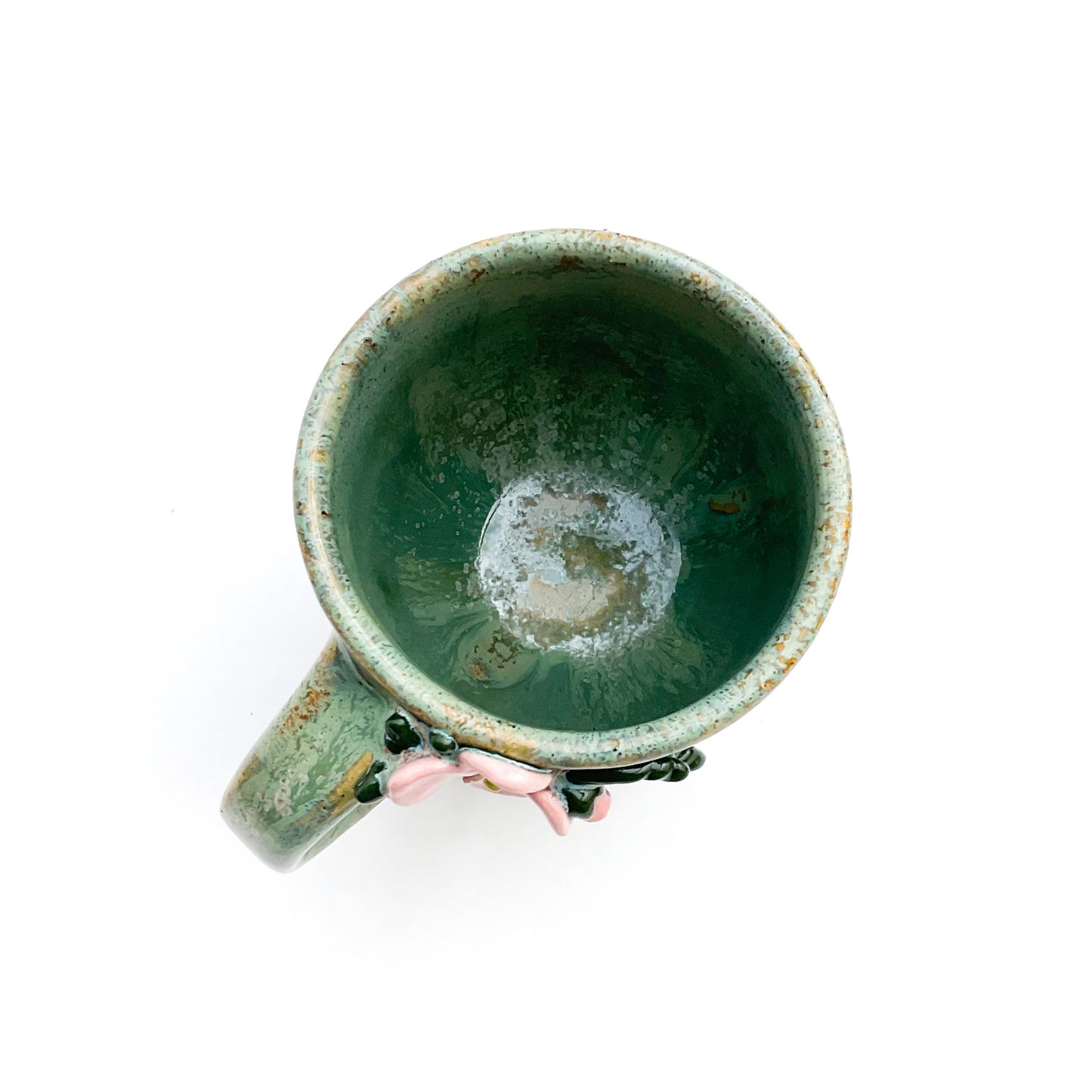 Wild Geranium Hand Sculpted Stoneware Mug 9 oz