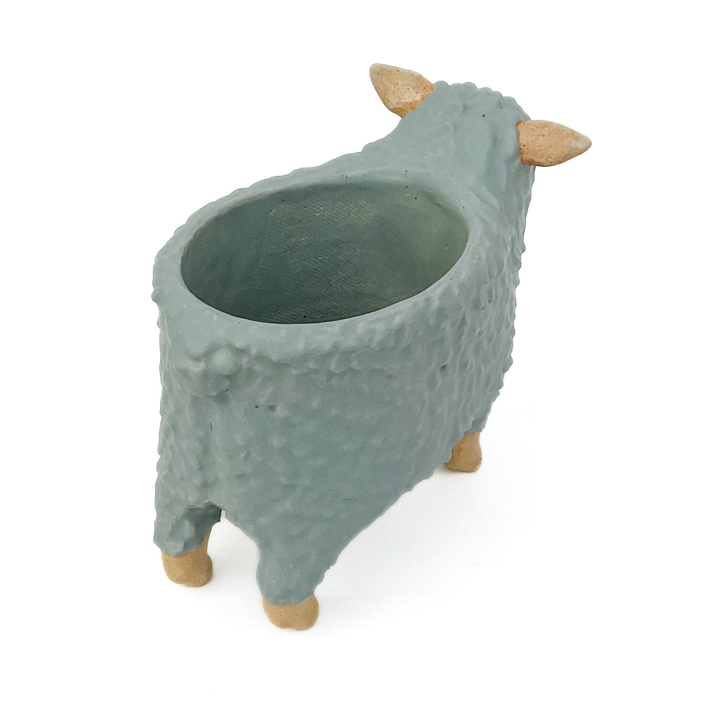 Stoneware Sheep Pot - Ceramic Sheep Planter