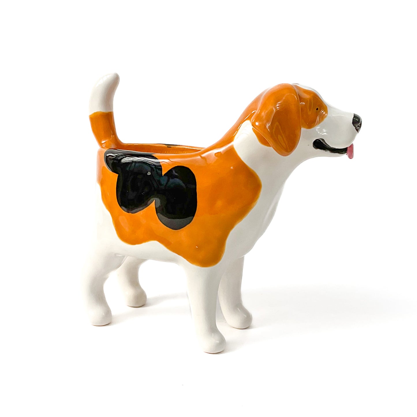 Beagle Dog Planter - Ceramic Dog Plant Pot