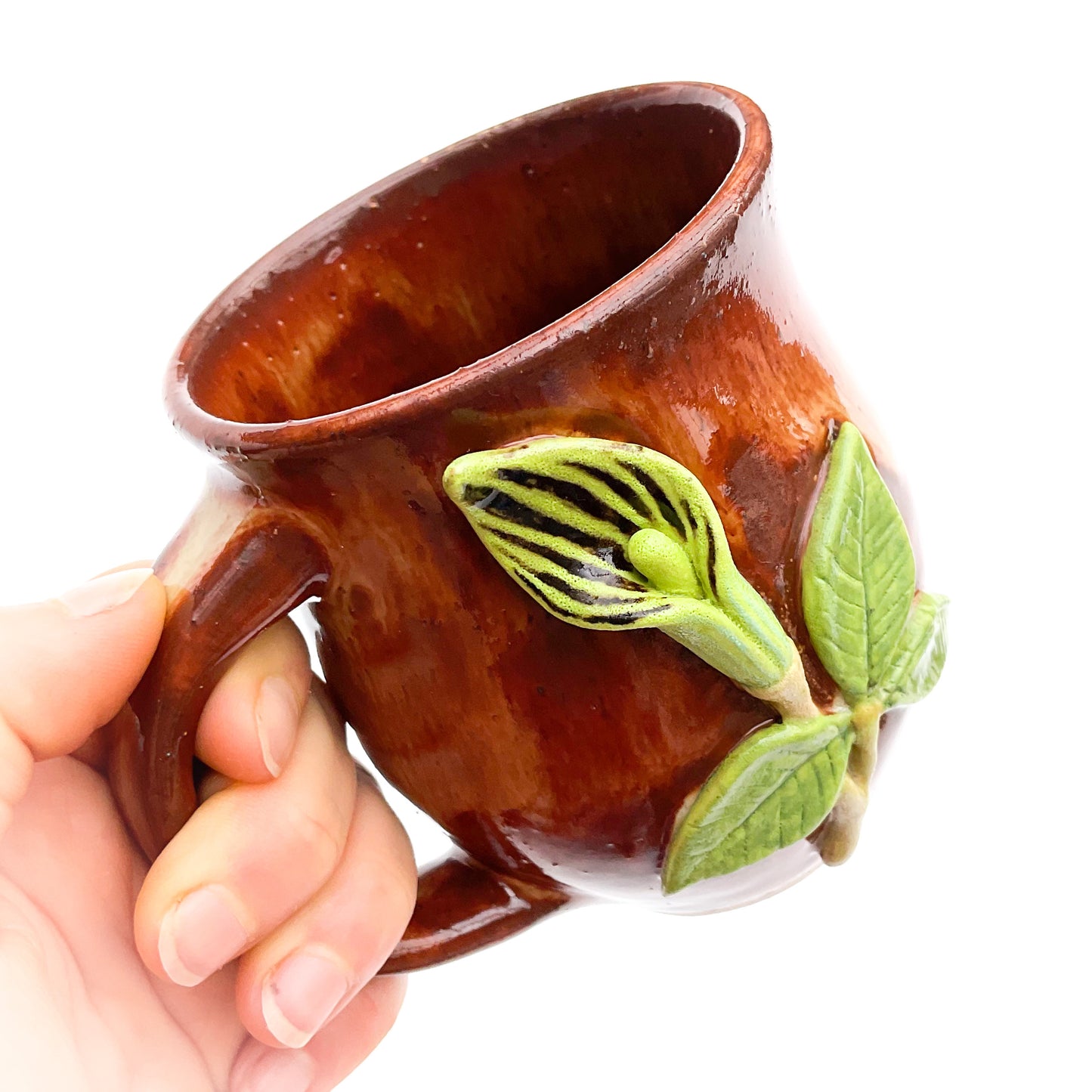 Jack in the Pulpit Hand Sculpted Stoneware Mug 12 oz