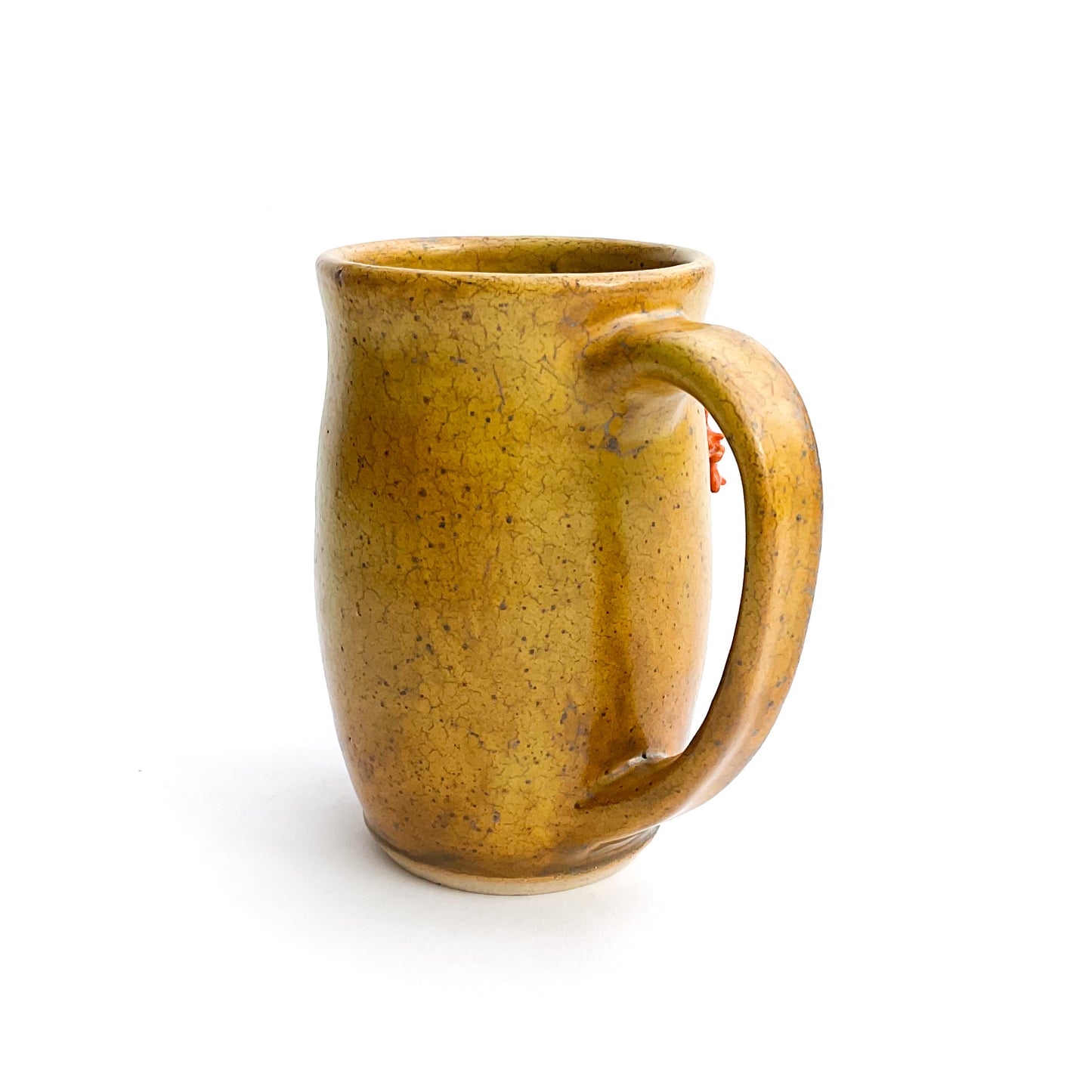 Butterfly Weed Hand Sculpted Stoneware Mug   12 oz