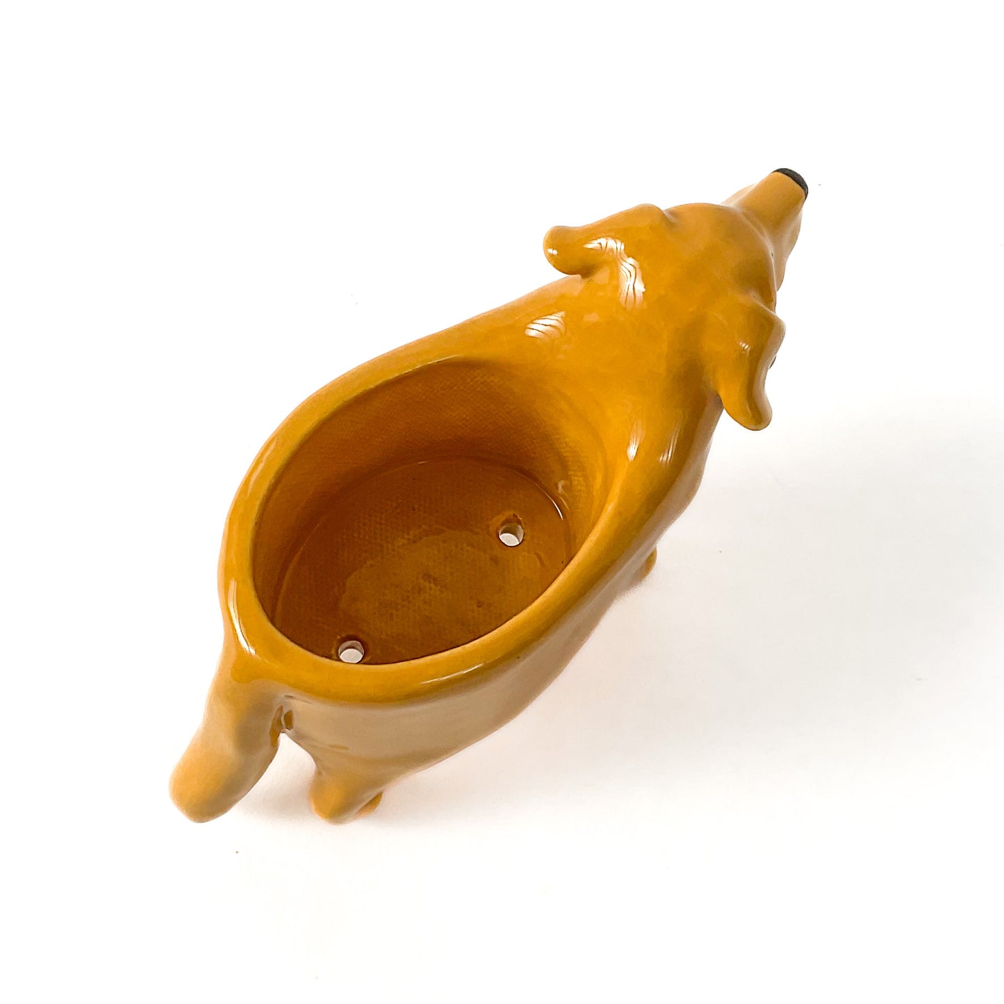 Golden Lab Dog Planter - Ceramic Dog Plant Pot