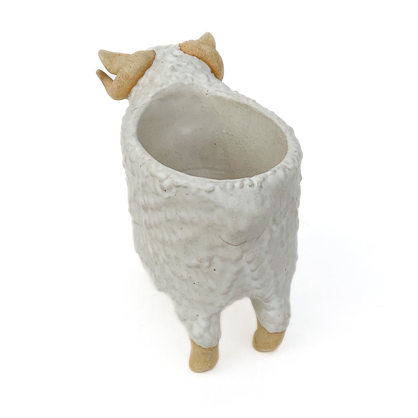 Stoneware Ram Pot - Ceramic Sheep Planter