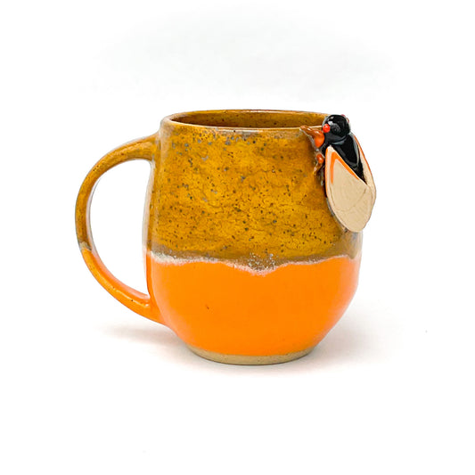 Cicada Mug - Orange & Copper 16 oz