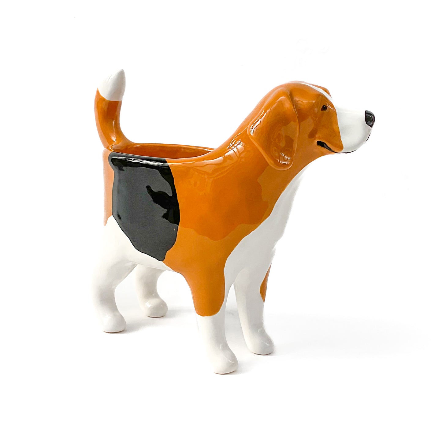 Beagle Dog Planter - Ceramic Dog Plant Pot