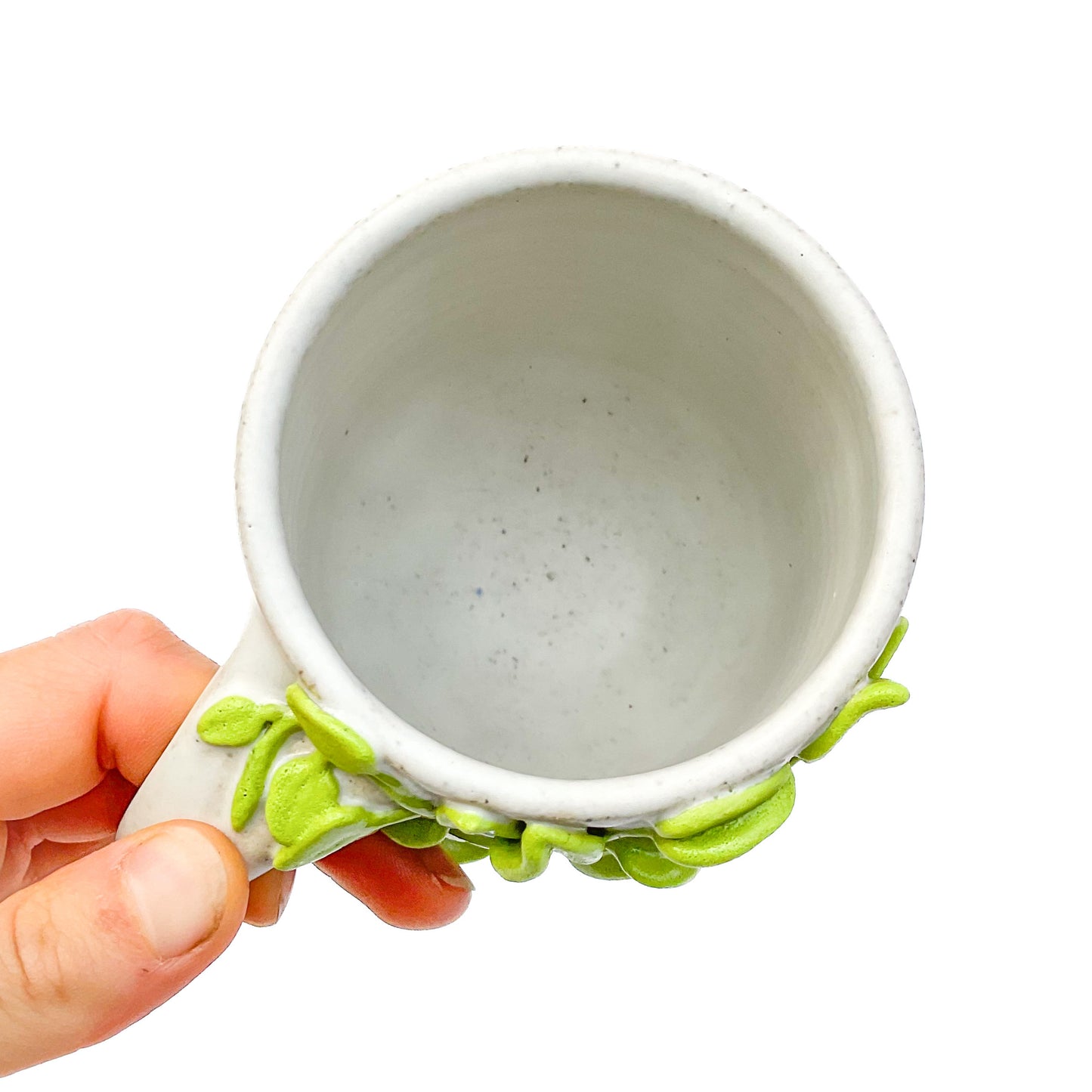 Pothos Hand Sculpted Stoneware Mug 12 oz