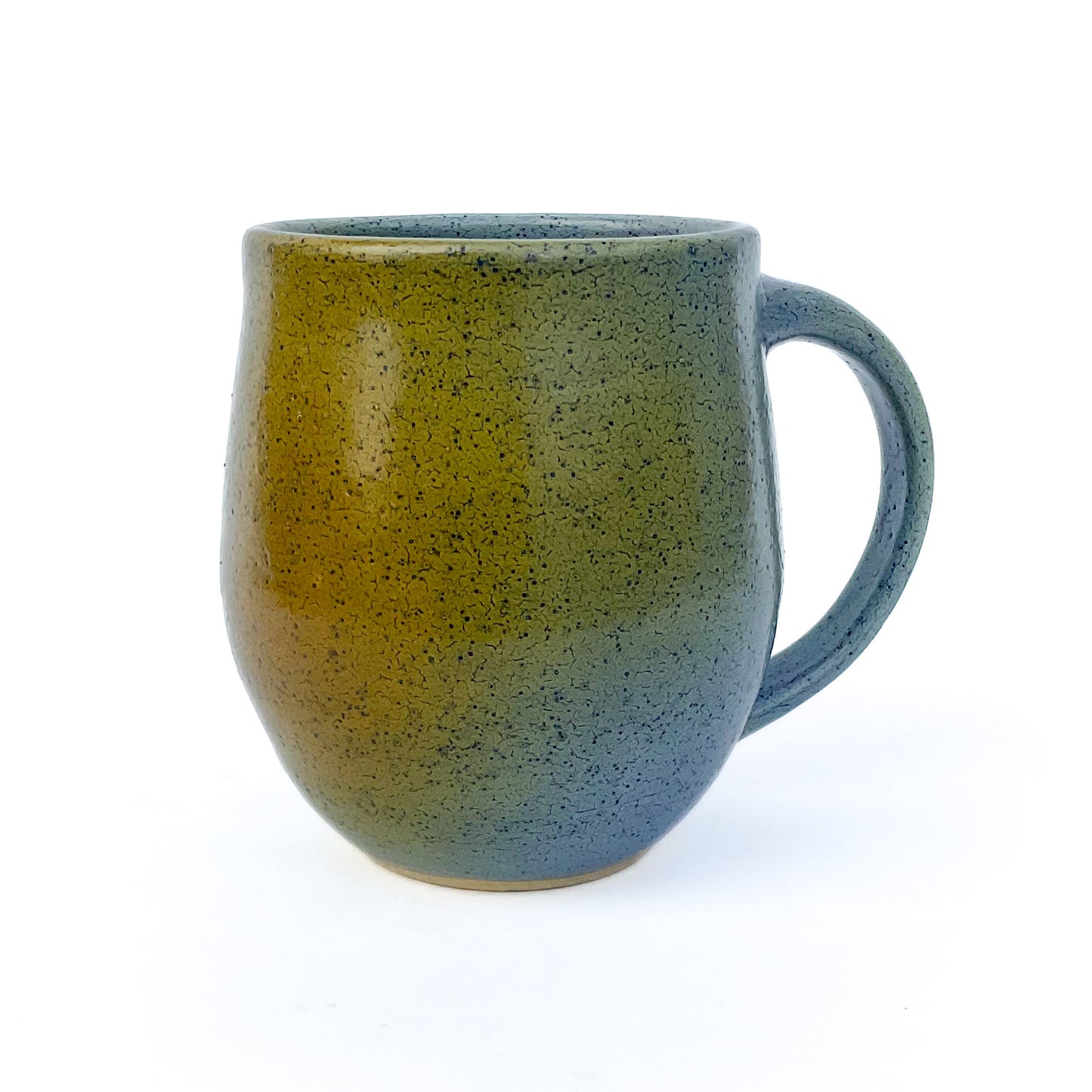 Pansy Hand Sculpted Stoneware Mug 16 oz