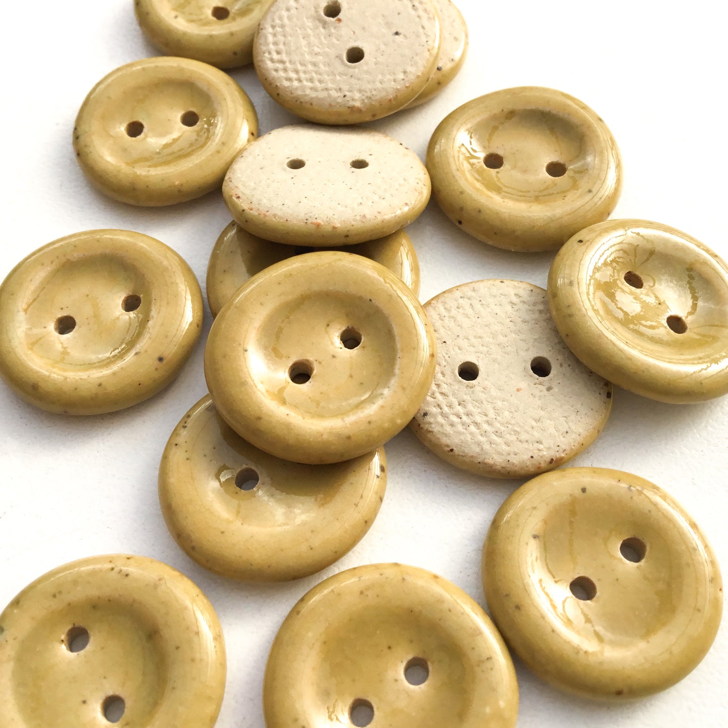 Toffee Stoneware Buttons - 3/4"