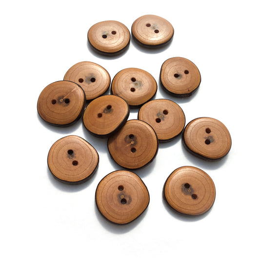 Live Edge Cherry Wood Buttons  1"
