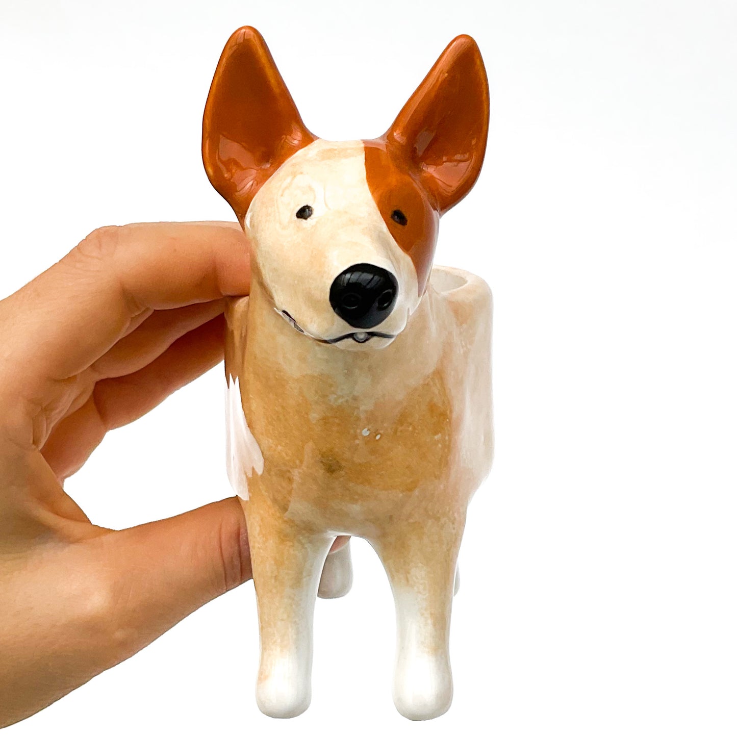 Red Heeler Dog Planter - Ceramic Dog Plant Pot