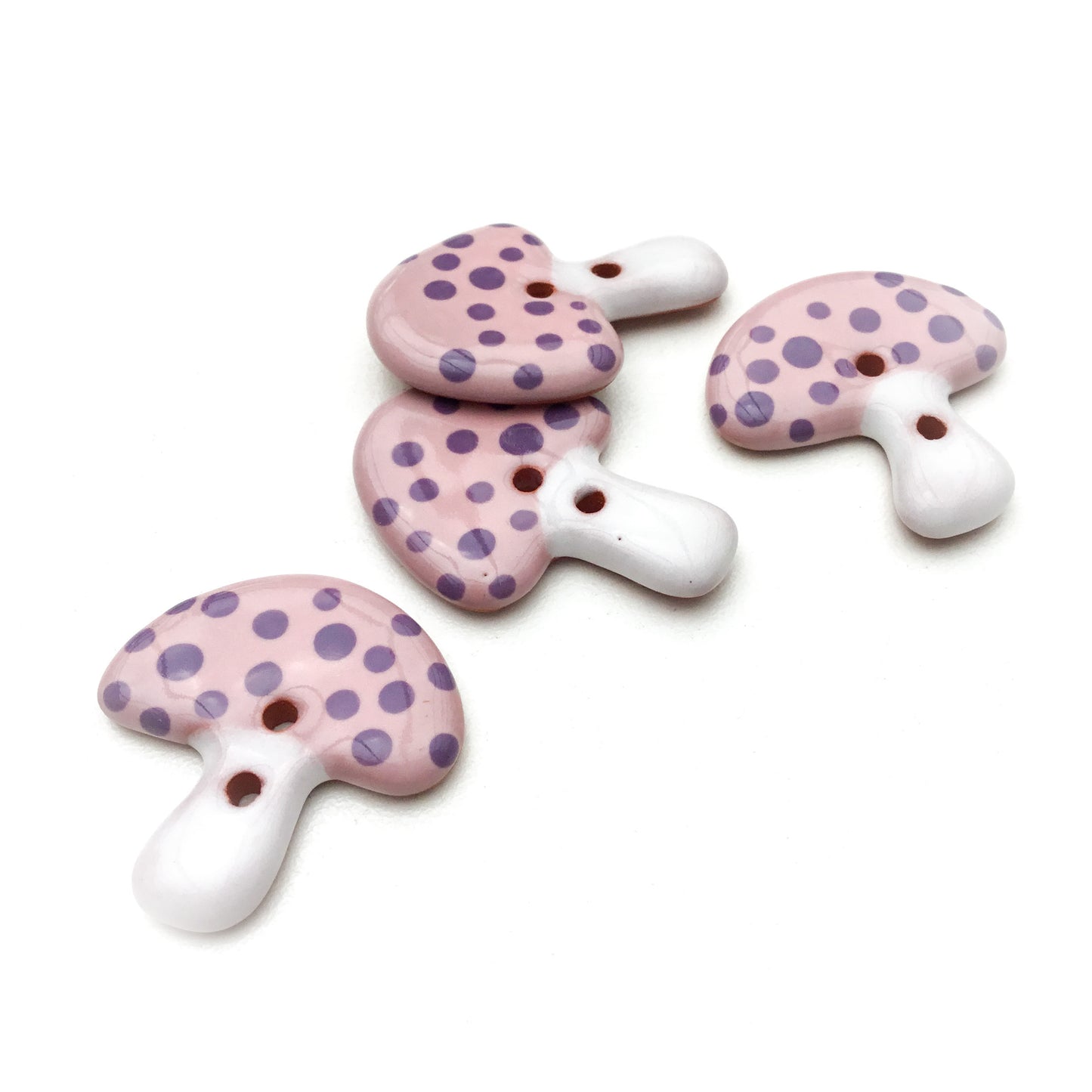 Large Pink & Purple Amanita Mushroom Buttons