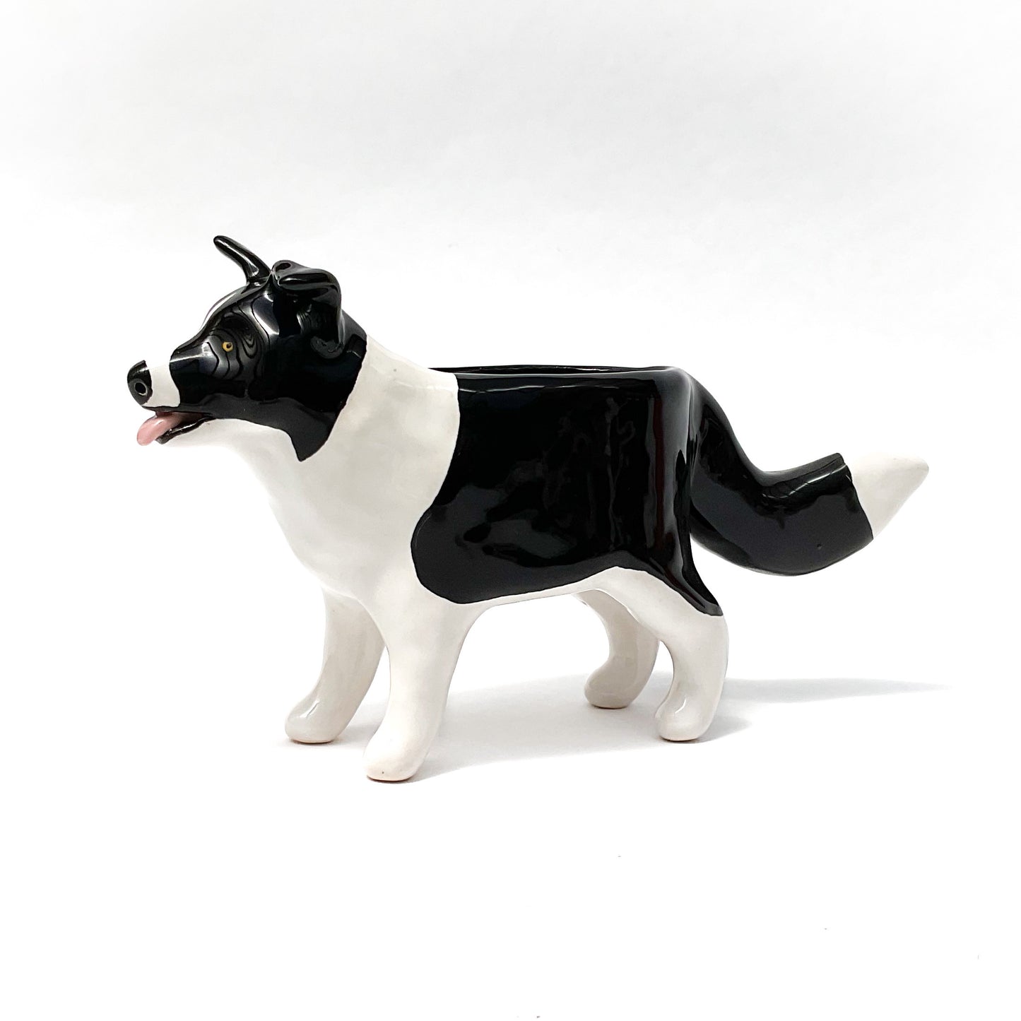 Border Collie Dog Planter - Ceramic Dog Plant Pot