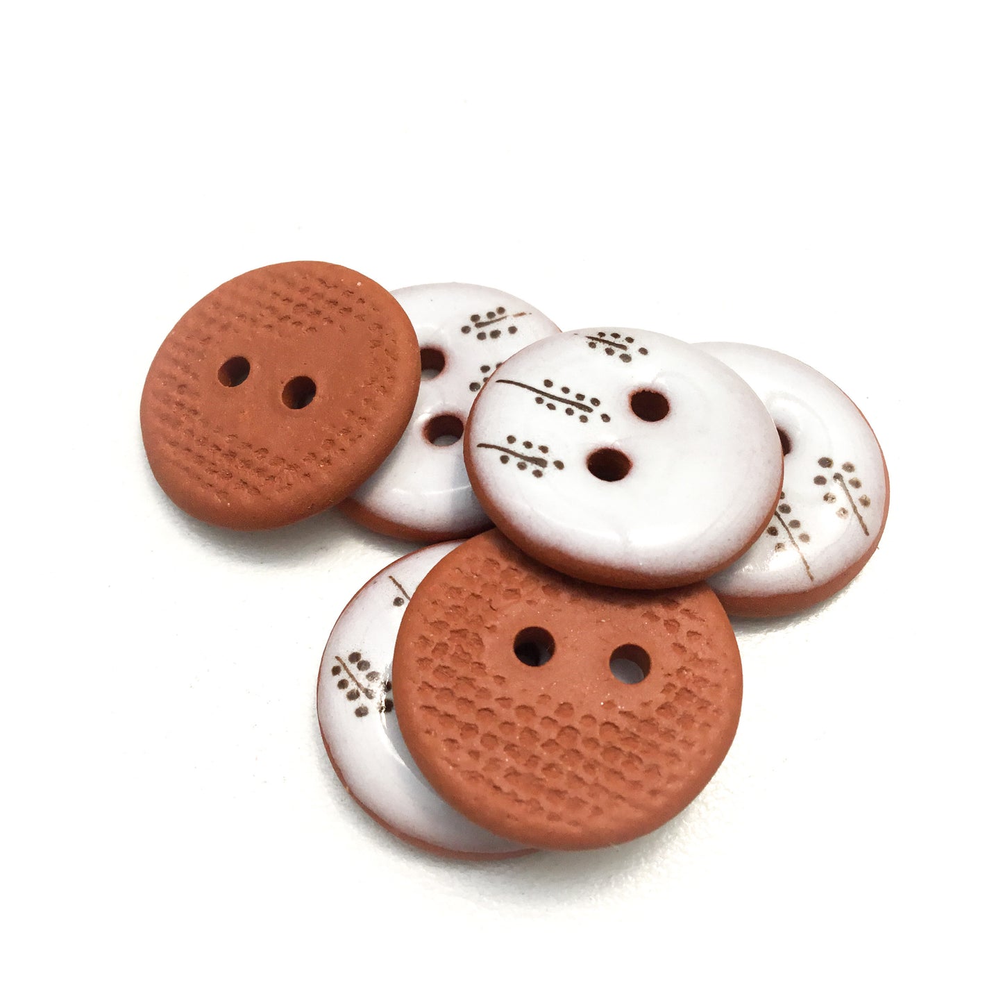 'Onoclea' Ceramic Buttons - 3/4"
