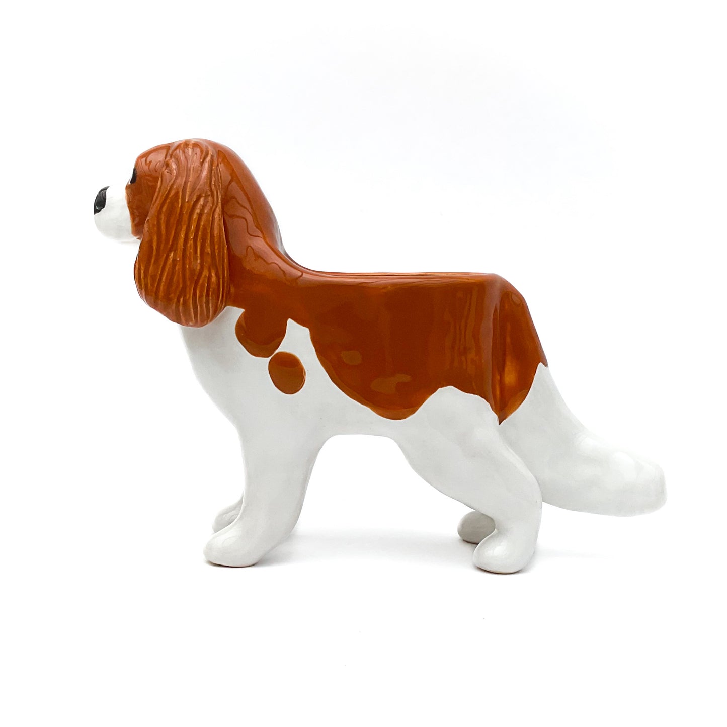 Cavalier King Charles Spaniel Dog Planter - Ceramic Dog Plant Pot