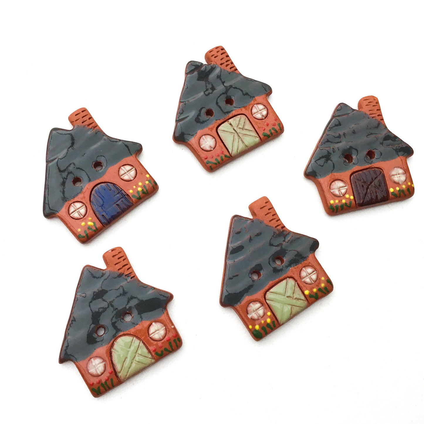 Red Clay Cottage Buttons - 1 1/8"