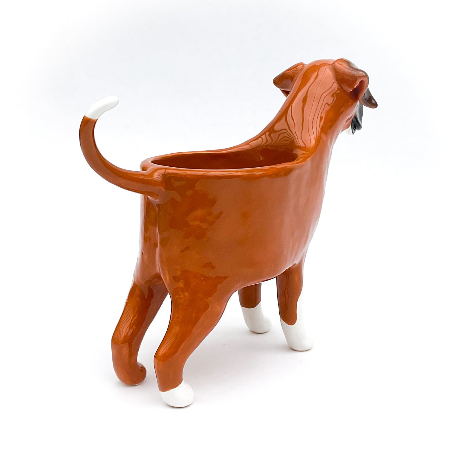 Boxer Dog Planter - Ceramic Dog Plant Pot
