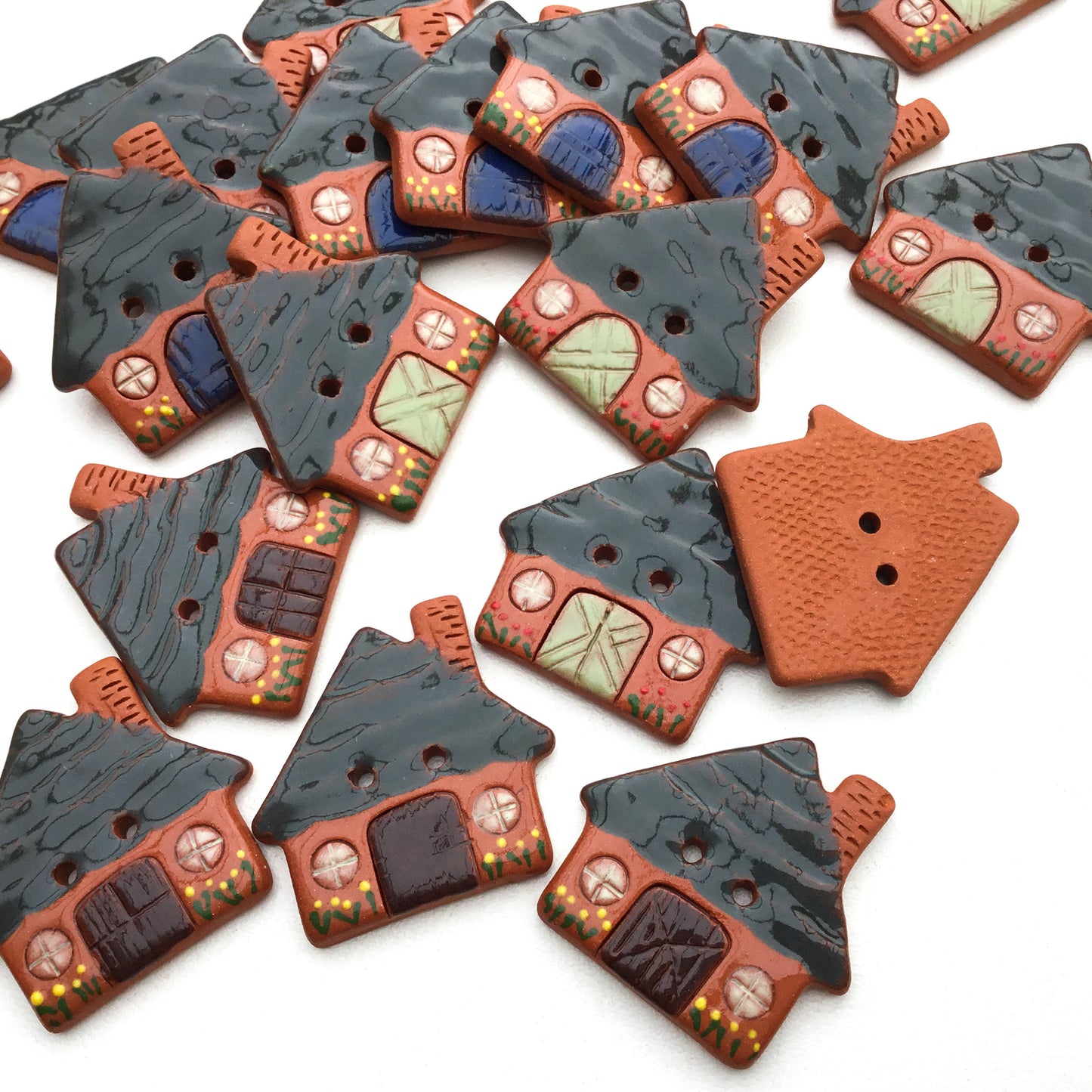 Red Clay Cottage Buttons - 1 1/8"