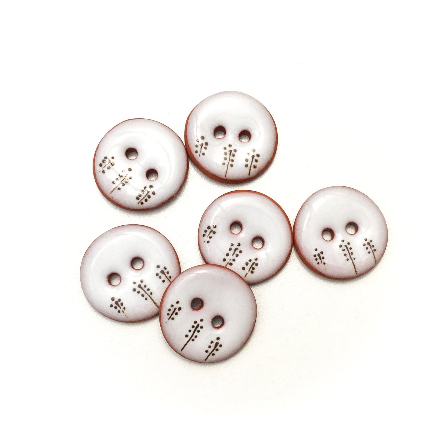 'Onoclea' Ceramic Buttons - 3/4"