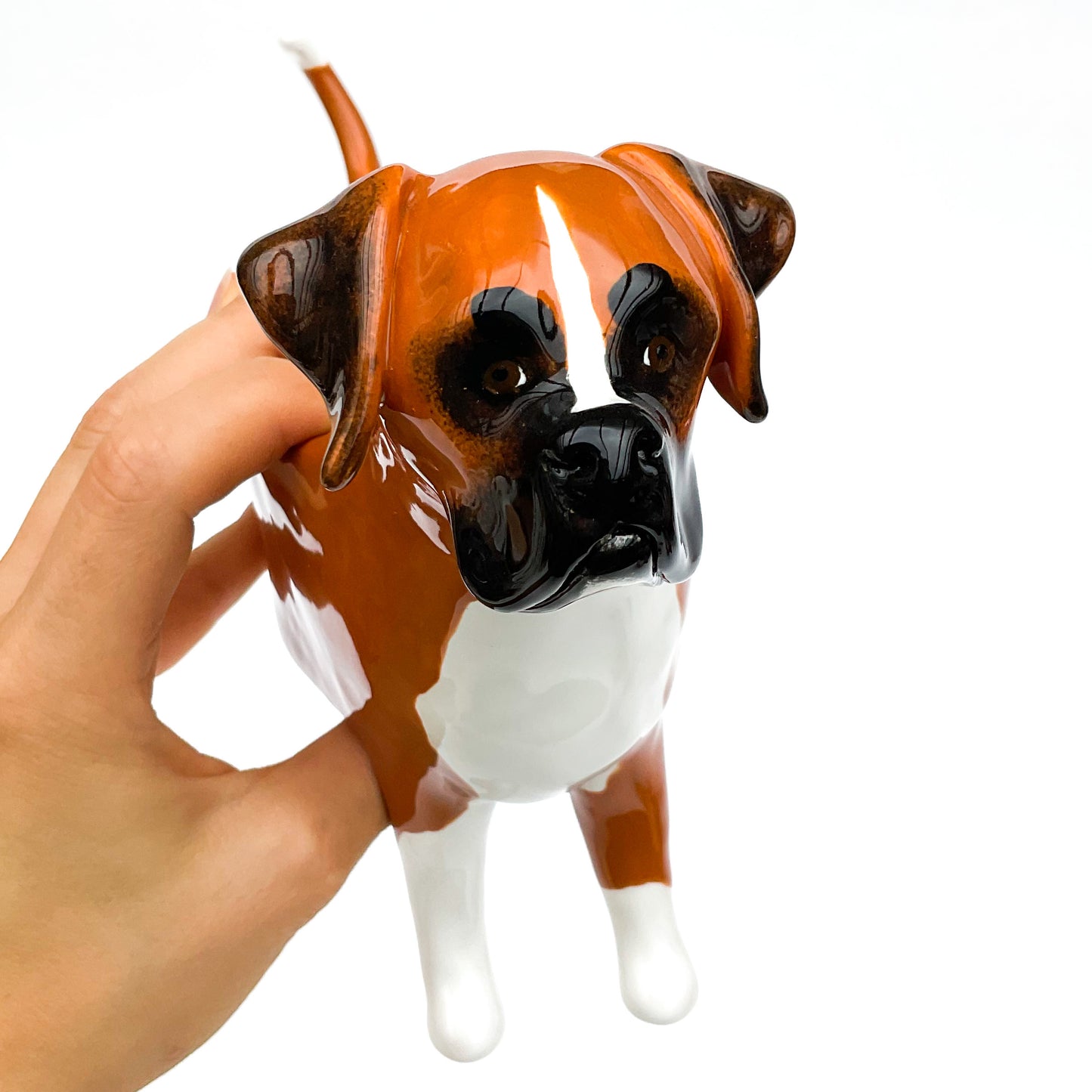 Boxer Dog Planter - Ceramic Dog Plant Pot