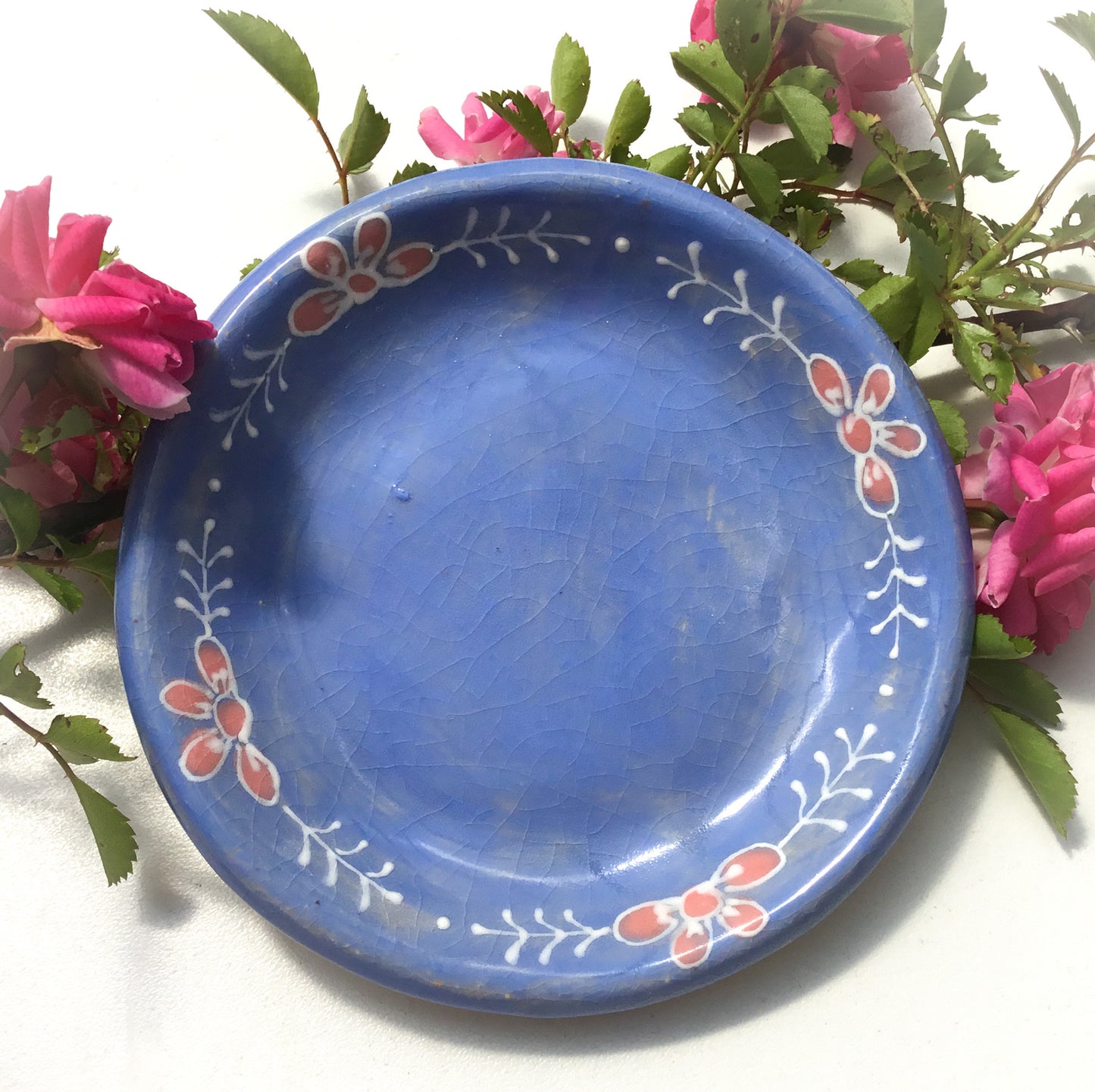 Vintage Flowers Ceramic Notion Dishes