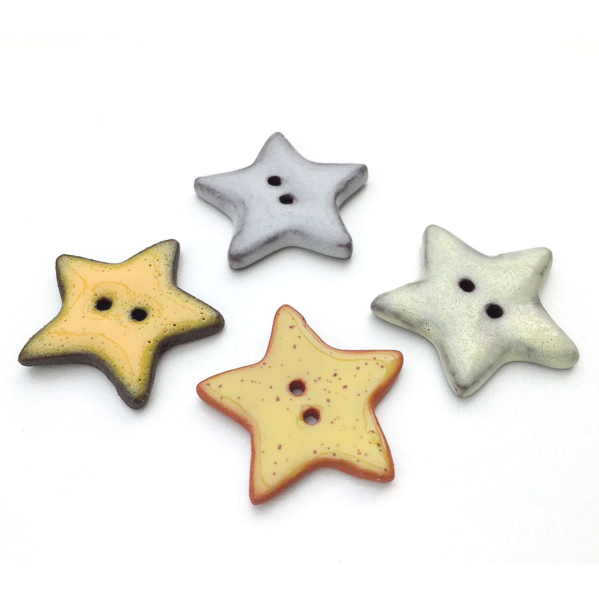 Red & Yellow Color Flare Star Buttons - Ceramic Star Buttons - 1 1/8 –  Haulin' Hoof Farm Store