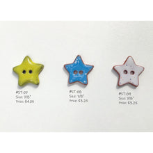 Load image into Gallery viewer, Stars Button Collection: Artisan Ceramic Buttons - Decorative Star Buttons (ws-240)