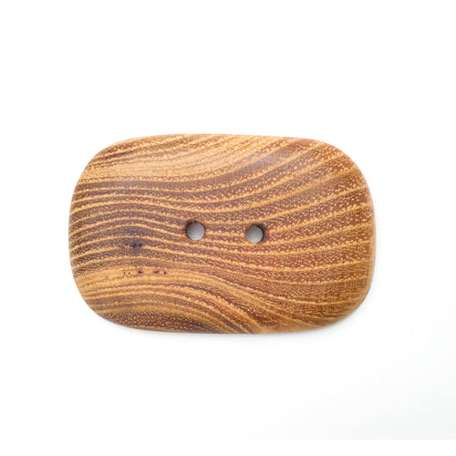 Rectangular Black Locust Wood Buttons - Large Wooden Button - 1 3/8