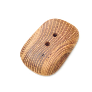 Rectangular Black Locust Wood Buttons - Large Wooden Button - 1 3/8" x 2 1/8"