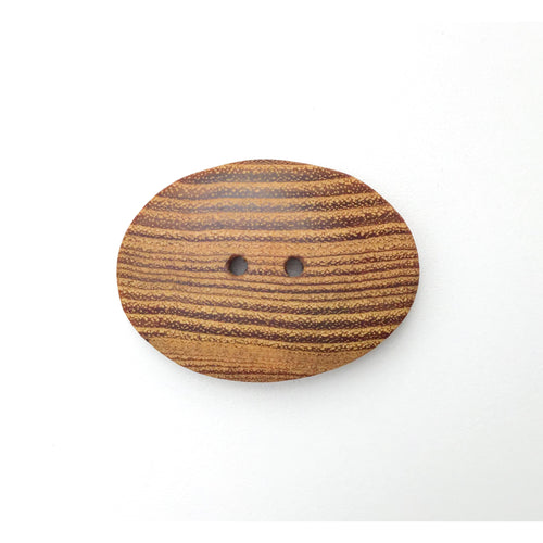 Oval Black Locust Wood Buttons - Large Wooden Button - 1 1/2