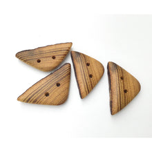 Load image into Gallery viewer, Triangular Black Locust Wood Buttons - Live Edge Wood Buttons