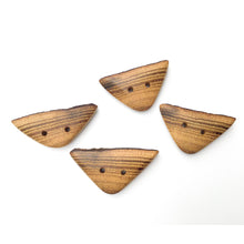 Load image into Gallery viewer, Triangular Black Locust Wood Buttons - Live Edge Wood Buttons